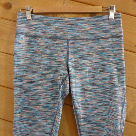 Zella Blue Live In Streamlined Mesh Inset Capri Gym Yoga Running Athlete Pants M - Picture 2 of 9